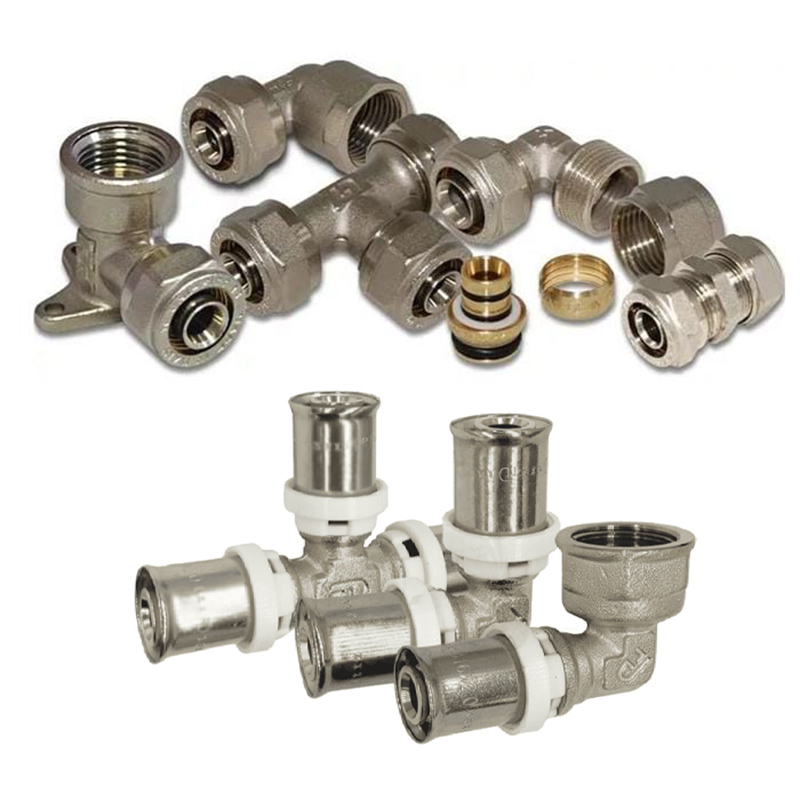 Фітинги для металопластикових труб (обтискні, прес-фітинги)